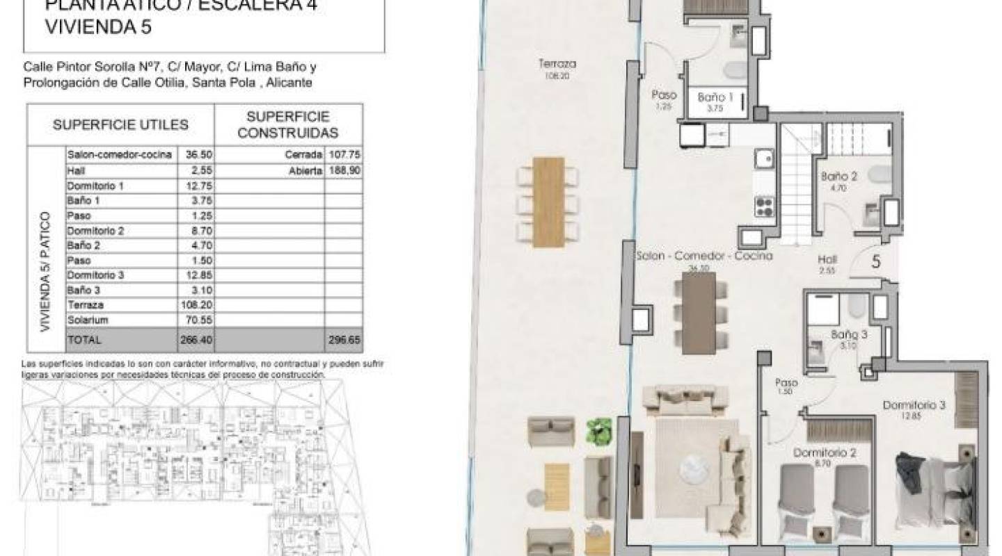 Nouvelle construction - Penthouse - Santa Pola - Estacion de autobuses