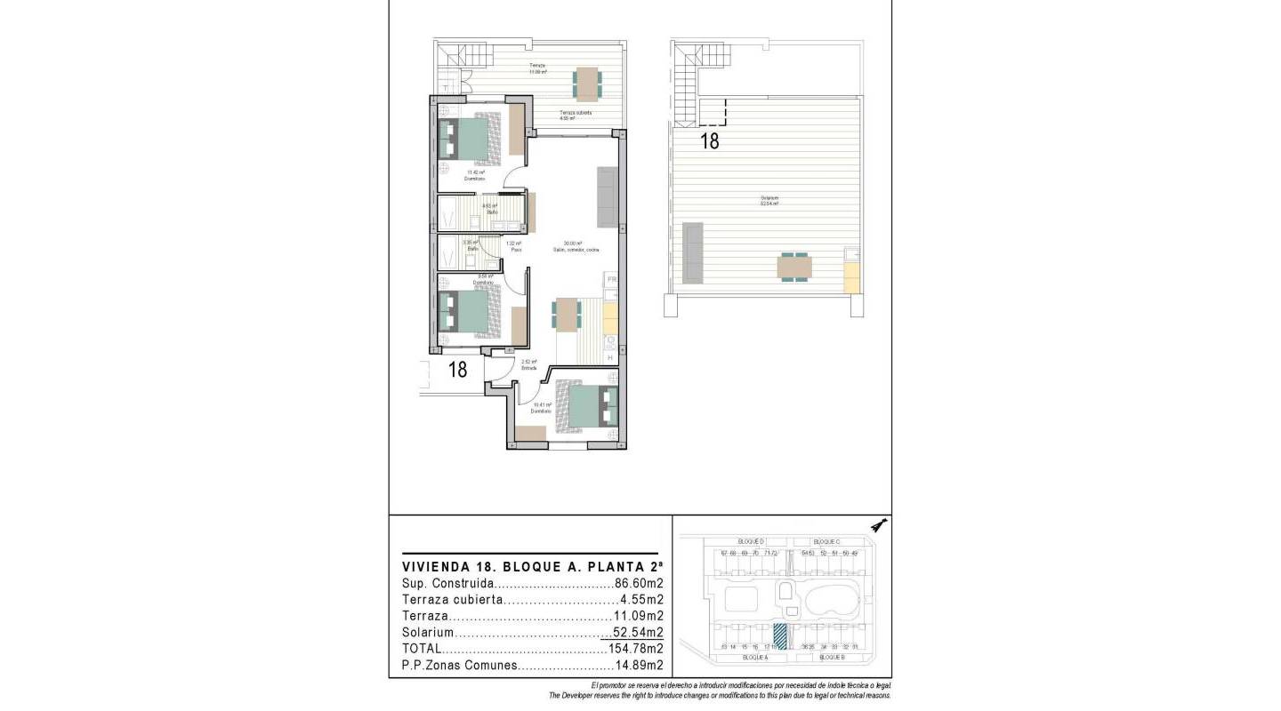 Nouvelle construction - Penthouse - Torre Pacheco - San Cayetano